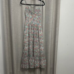 American Eagle Floral Maxi Dress in Pastel Hues
